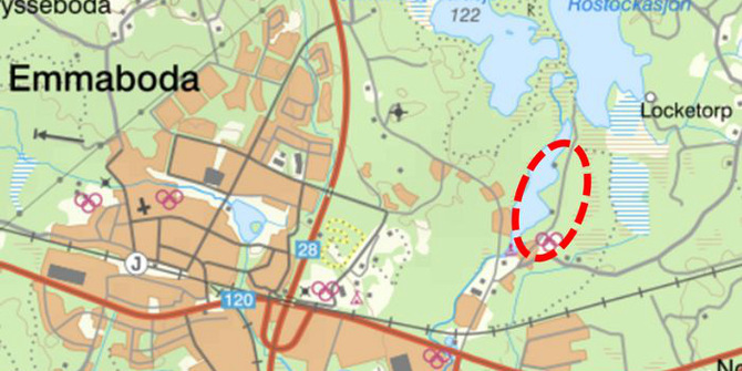 Karta över Emmaboda