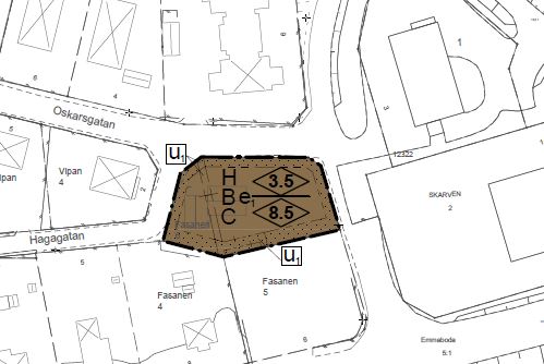 Detalj av plankartan.