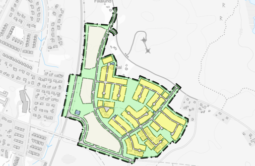 Urklipp från Lantmäteriets karttjänst för digitaliserade detaljplaner.