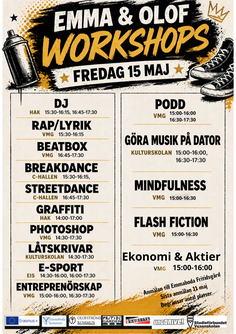 Affisch Emma och Olof Workshops