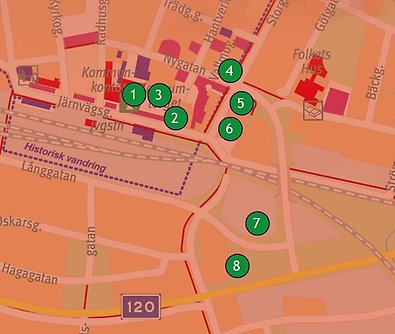 Karta placering utställare ljuständning